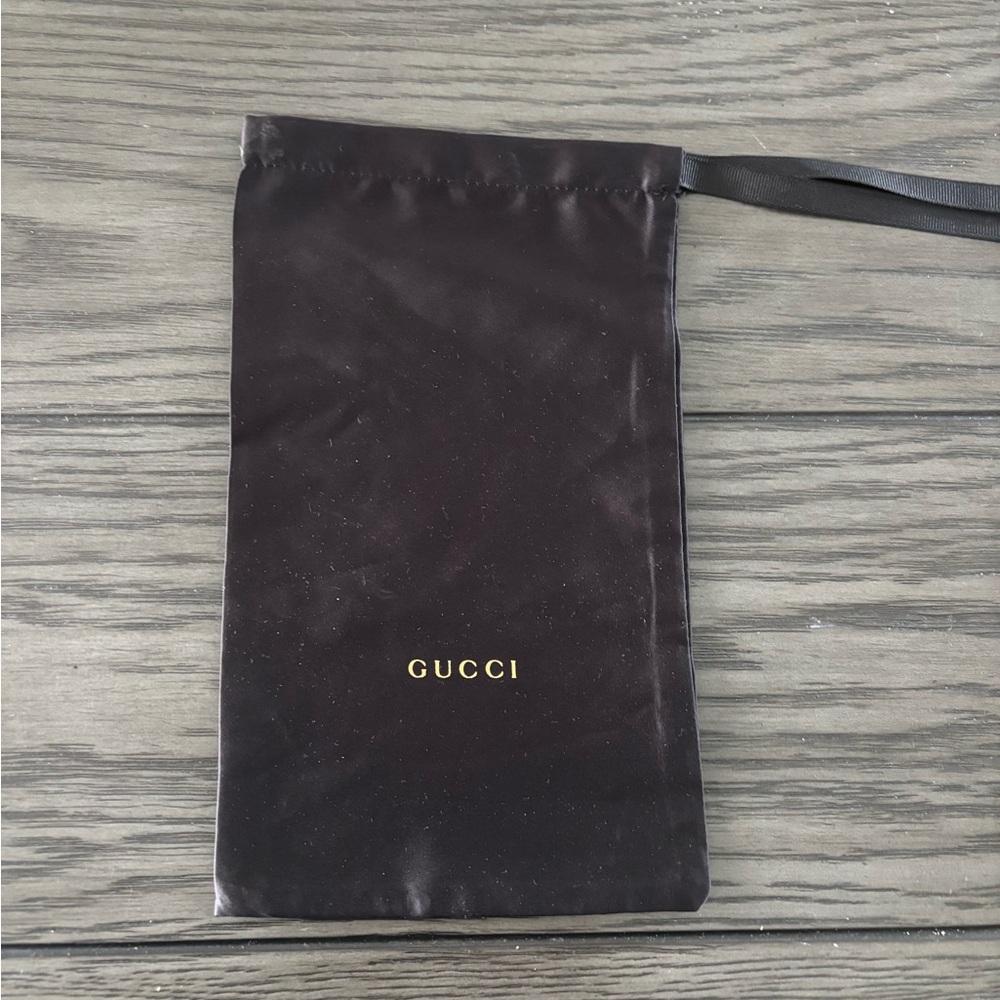 Black mini Gucci silk dustbag